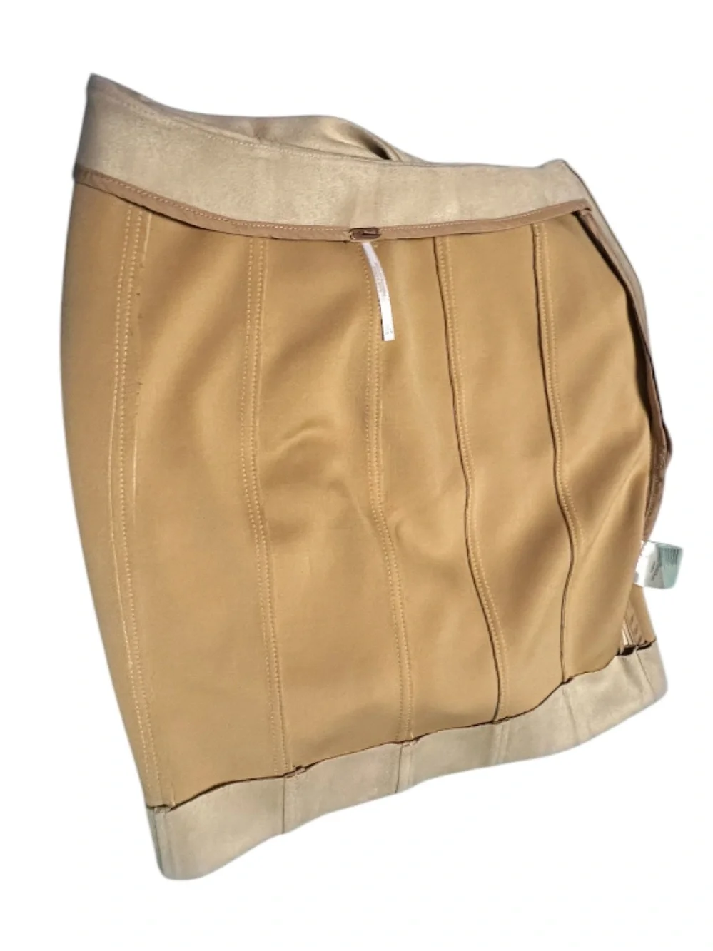 New Free People Vegan Faux Suede Mini Skirt in tan/camel, size 2 (like XS)